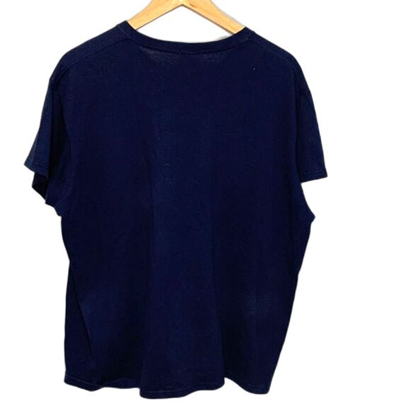 Vintage Pleasant Shade Navy Watering Can Daisy Glitter SS T-Shirt Size XL - Picture 2 of 10